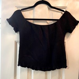 Smocked Off-the-Shoulder Crop Top from Tilly’s